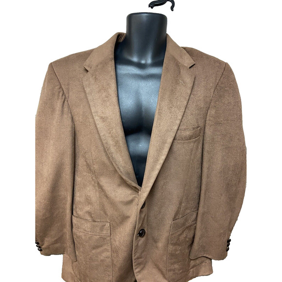 Farah Sport Jacket Mens Size 44R Long Sleeve 2-Button Long Sleeve Brown Vintage - Picture 1 of 12